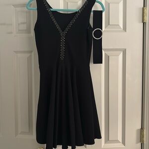 BD Junior fancy girls dress - size 2.  Great detail comes with belt.